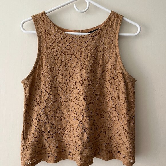 Banana Republic Mad Men Collection lace tank flare blouse - Picture 1 of 6